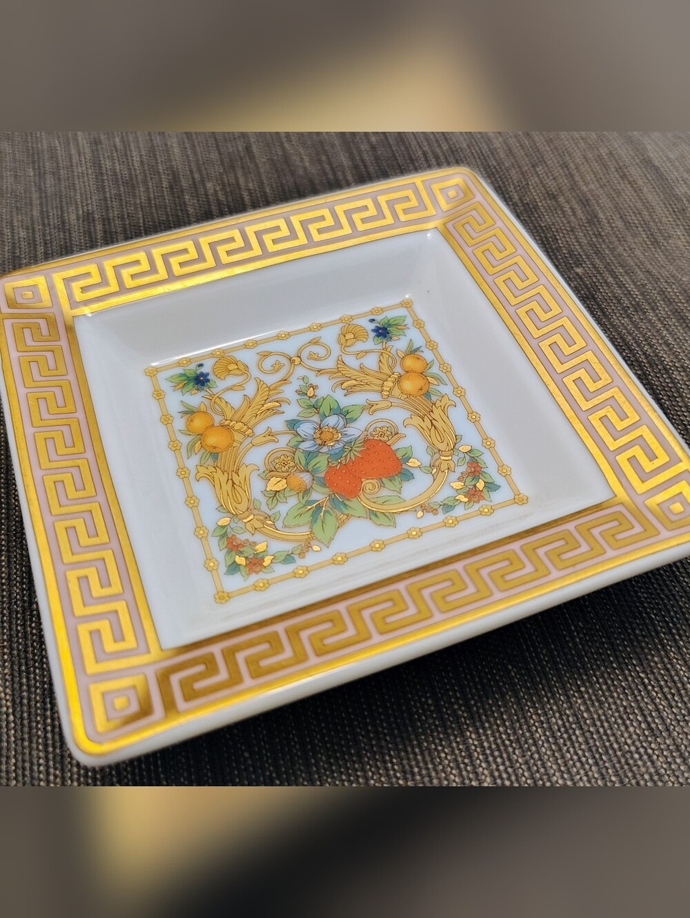 Versace Rosenthal Le Jardin de Versace Tray for Trinkets Jewelry Etc (3cm x 3cm) - Picture 3 of 8